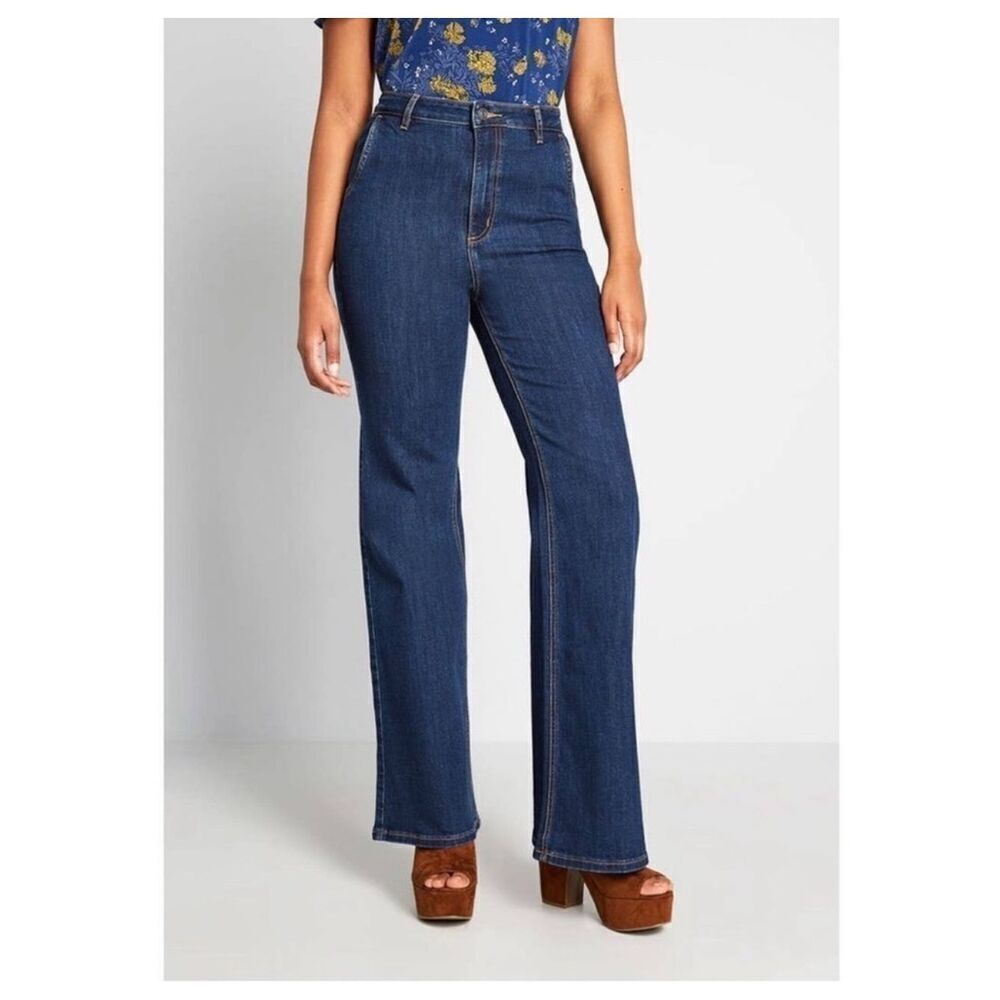 ModCloth the Grier wide leg jeans 2